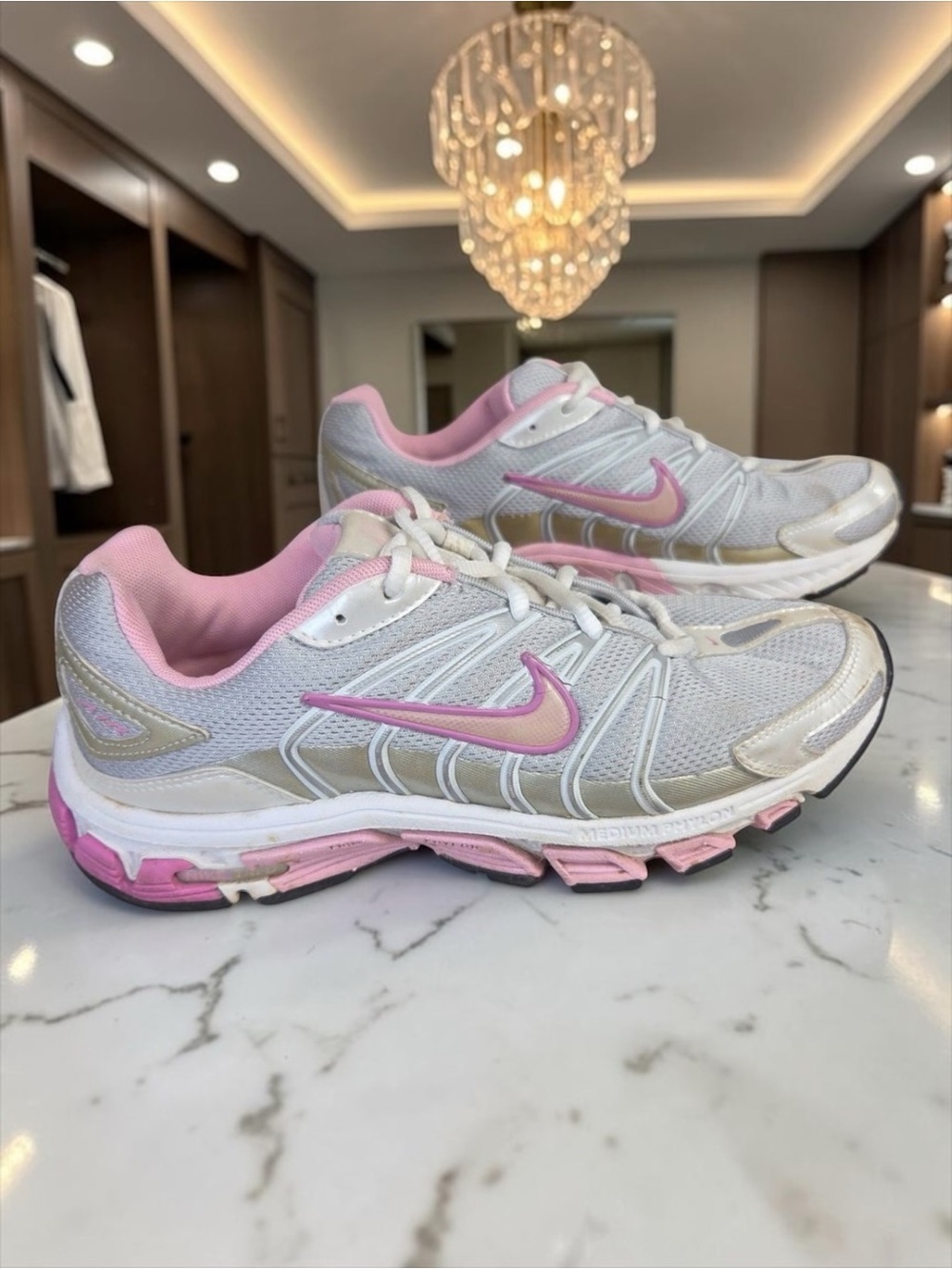 Nike Air Tri D Running Shoes Silver Pink Sneakers Women's Size 9